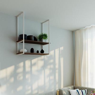 Nicho Branco Prateleira Suspensa Teto Sala Madeirado 1.20mt