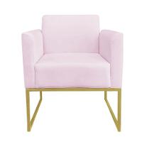 01 Namoradeira E 01 Poltrona Marisa Suede Rosa Bebê - 6