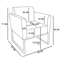 01 Namoradeira E 01 Poltrona Marisa Suede Marrom Rato - 9