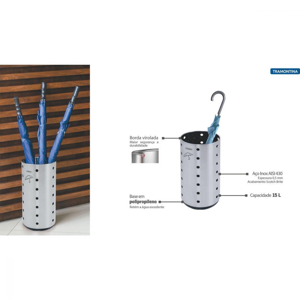 Porta Guarda-chuva Tramontina em Aço Inox 15 L. - 4