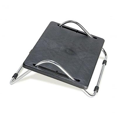 Apóia Pé Cromado Para Escritóro Apóia Pé Preto