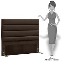 Cabeceira Quarto Casal Queen Greta 160cm Corano Marrom