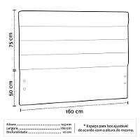 Cabeceira Quarto Casal Queen Greta 160cm Corano Marrom - 5