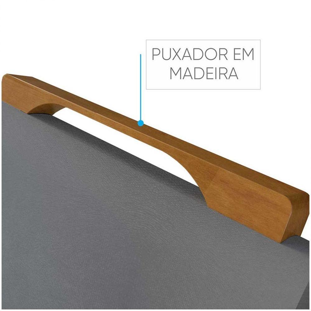 Conjunto Sala De Jantar Munique 6 Cadeiras Imperatriz Veludo Móveis Mundial Cinza Profundo - 3