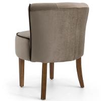 Kit 02 Poltronas Ayla Veludo Marrom Claro - 13