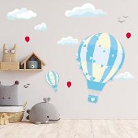 Adesivo de Parede Balão Menino E Menina Balão Azul - 1