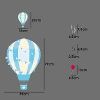 Adesivo de Parede Balão Menino E Menina Balão Azul