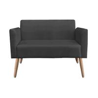 01 Namoradeira E 01 Poltrona Marisa Suede Preto - 3