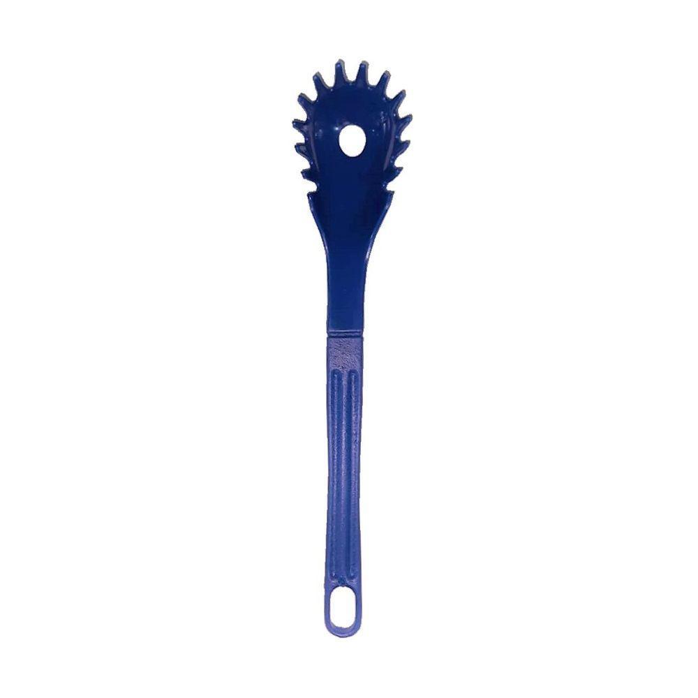 Colher Pegador De Macarrão Nylon Talher Utensílio Azul 28Cm - 1