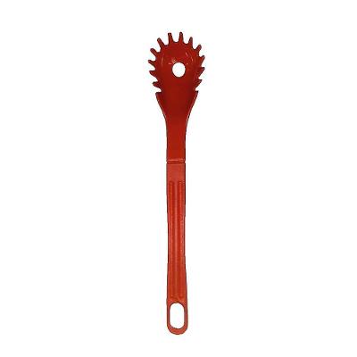 Colher Pegador Macarrão Nylon Talher Utensílio Vermelho 28Cm