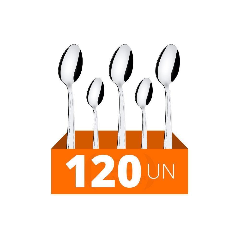 Conjunto Chá E Sobremesa Búzios 120 Peças Totalmente Em Aço Inox Ibag - Tramontina - 1