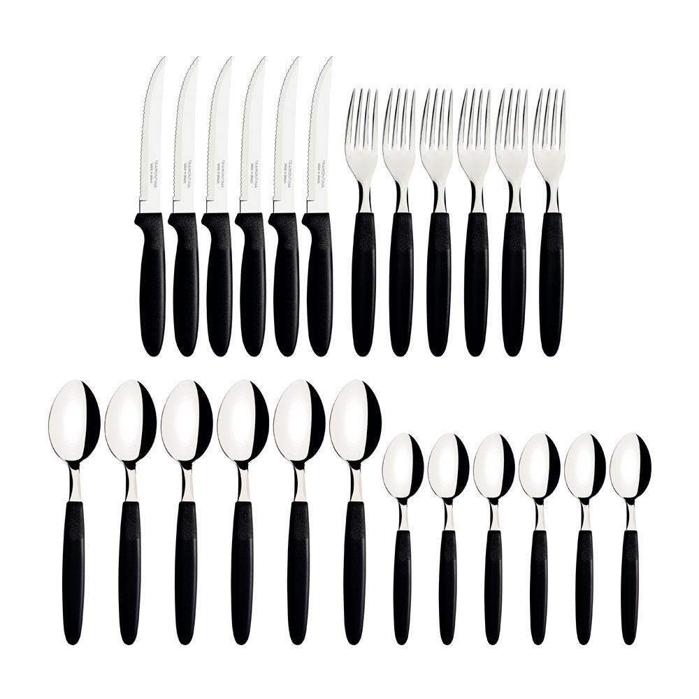 Conjunto Faqueiro 24 Peças Ipanema Lâmina Inox Cabo Preto - Tramontina 23399091 - 3