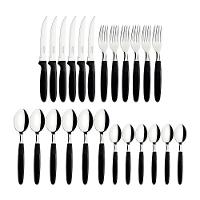 Conjunto Faqueiro 24 Peças Ipanema Lâmina Inox Cabo Preto - Tramontina 23399091