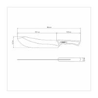 Faca Para Carne Tramontina Black Inox E Cabo De Madeira 10"