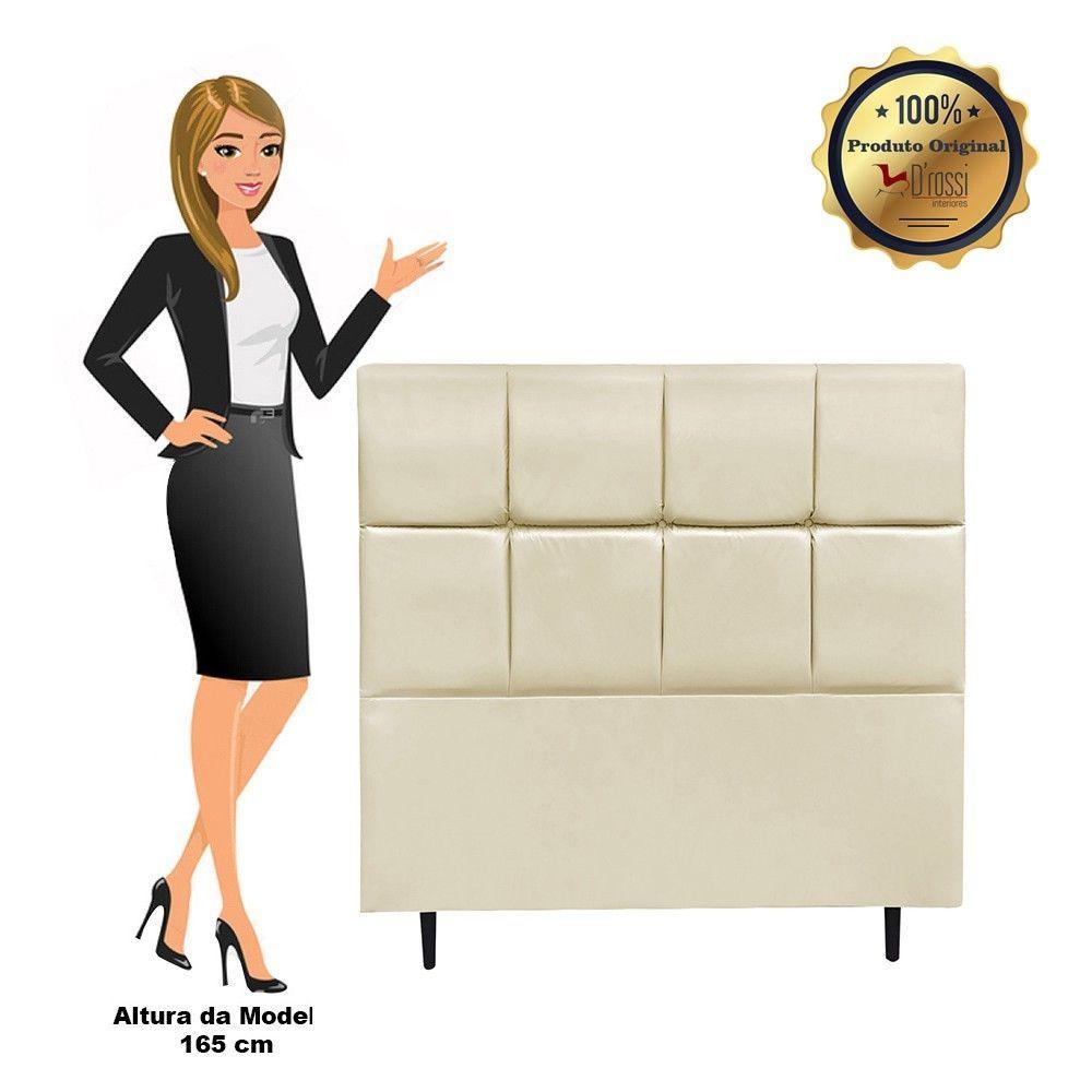 Cabeceira Roma Para Cama Box Casal 140cm Bege - 11