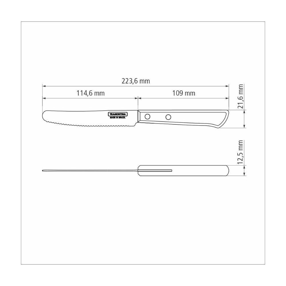 Faca Multiuso Tramontina Inox Castanho 5'' - 9