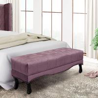 Calçadeira Recamier King 1,95M Vicenza Veludo Uva - 4