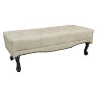 Calçadeira Recamier King 1,95M Vicenza Veludo Bege - 1