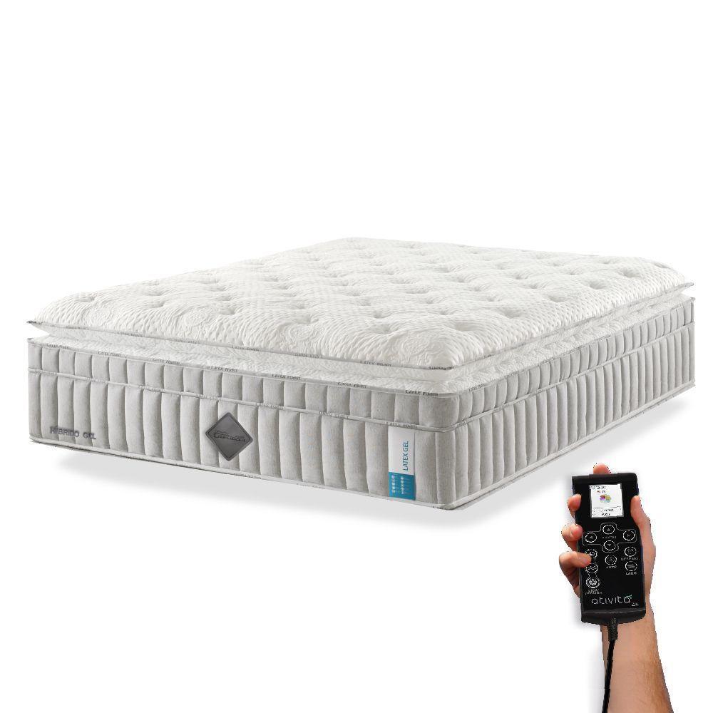 Colchão De Látex Híbrido Qgel Com Cobre Solteiro 88x188cm - 1