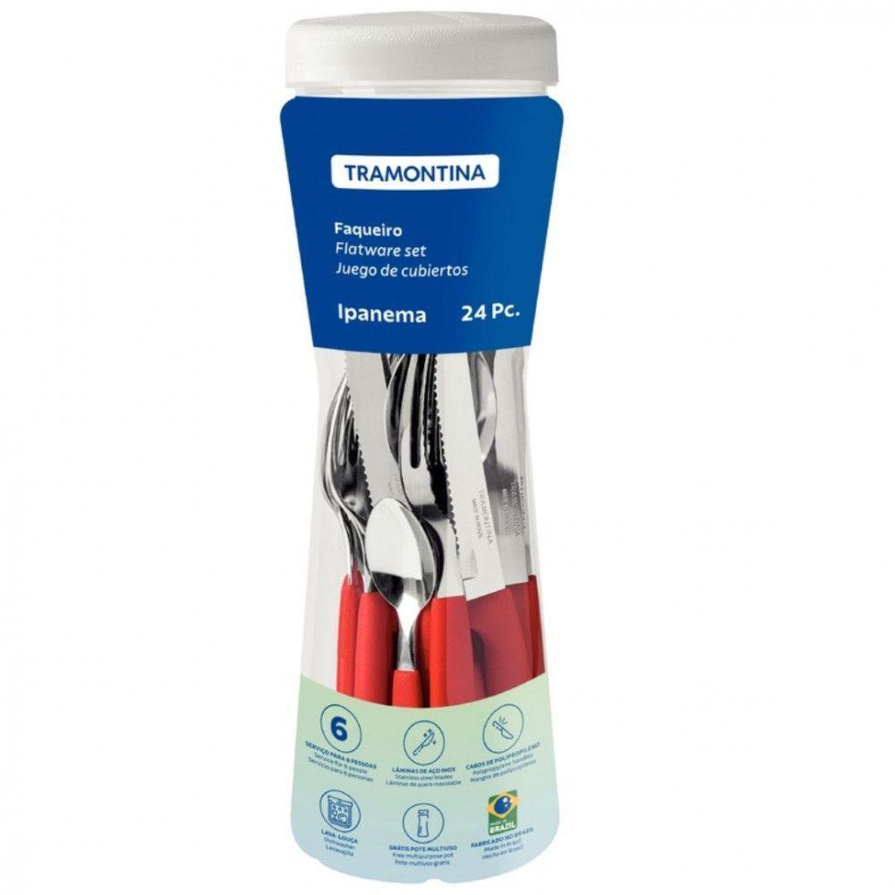 Faqueiro Tramontina Ipanema Com 24 Pecas Vermelho - 3