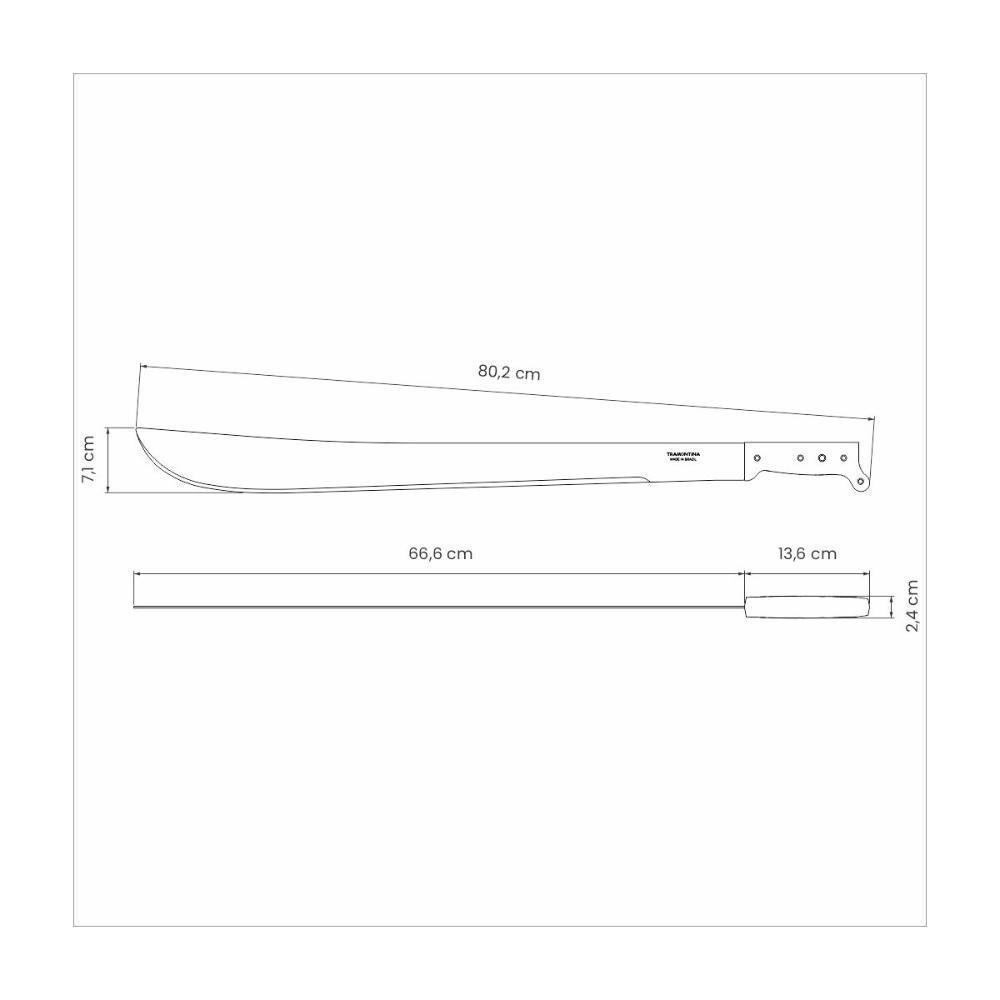 Facão Para Mato Tramontina Com Lâmina Carbono Preto 26'' - 1
