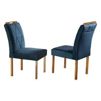 Conjunto Sala De Jantar 4 Lugares Mesa Redonda 1,2m E 4 Cadeiras Azul Turquesa Escuro Moveis - 8