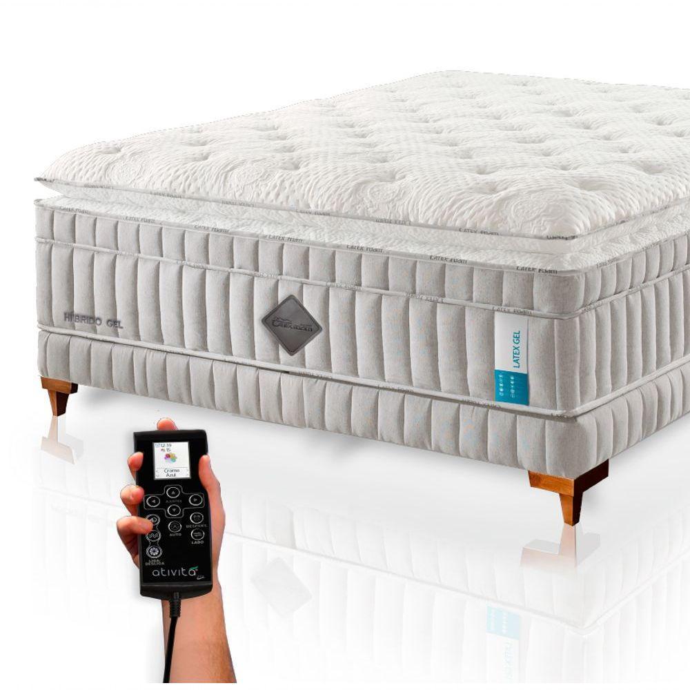 Colchão De Látex Híbrido Qgel Com Cobre Solteiro King 96x203cm - 2