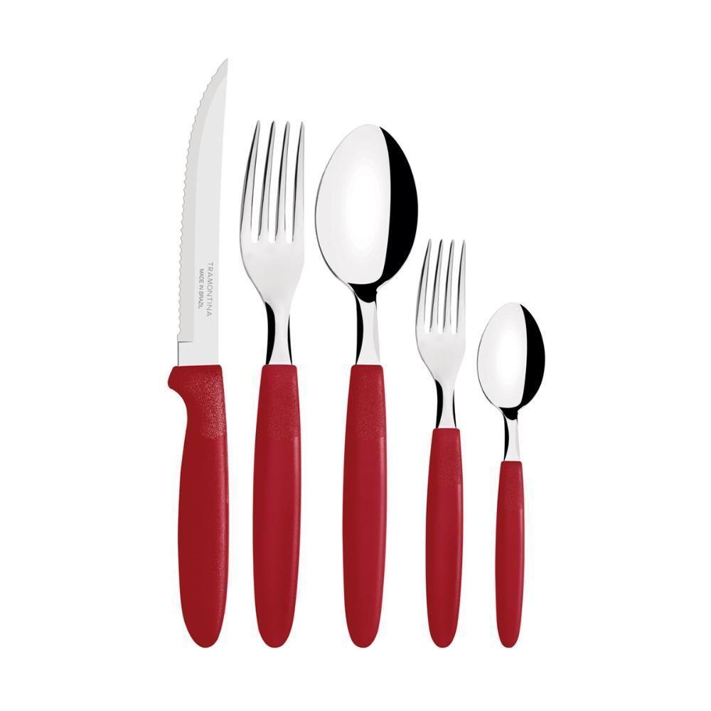 Faqueiro Inox 30pc Ipanema Vermelho - Tramontina - 3