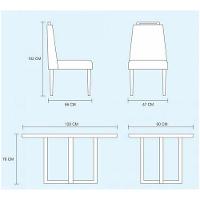 Conjunto Sala De Jantar 4 Lugares Mesa E Cadeiras Lisy Veludo Móveis Mundial Mel Off White - 2