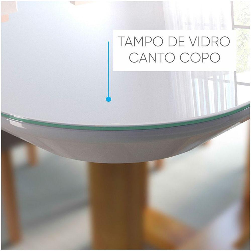 Conjunto Sala de Jantar 4Lug. 4 Cad. OffWhite/Cinza Profundo - 5