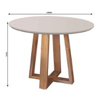 Conjunto Sala de Jantar 4Lug. 4 Cad. OffWhite/Cinza Profundo - 2