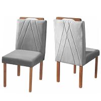 Conjunto Sala de Jantar 4Lug. 4 Cad. OffWhite/Cinza Profundo - 8