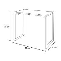 Escrivaninha Porto Natura 90cm e Cadeira Eiffel Charles Eames Branco