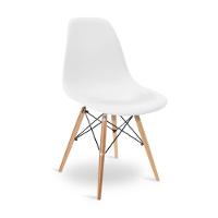 Escrivaninha Porto Natura 90cm e Cadeira Eiffel Charles Eames Branco - 5