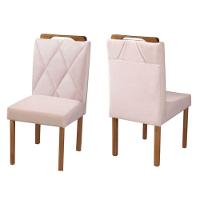 Conjunto Sala de Jantar Mesa Redonda 4 Cad. Off White/Nude