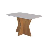 Conjunto Sala De Jantar Cristal Mesa E 4 Cadeiras Móveis Mix Mel/off-white/nude - 7