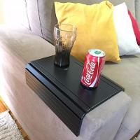 Esteira Laqueada Apoio Suporte Sofá Lisa Preta - 2