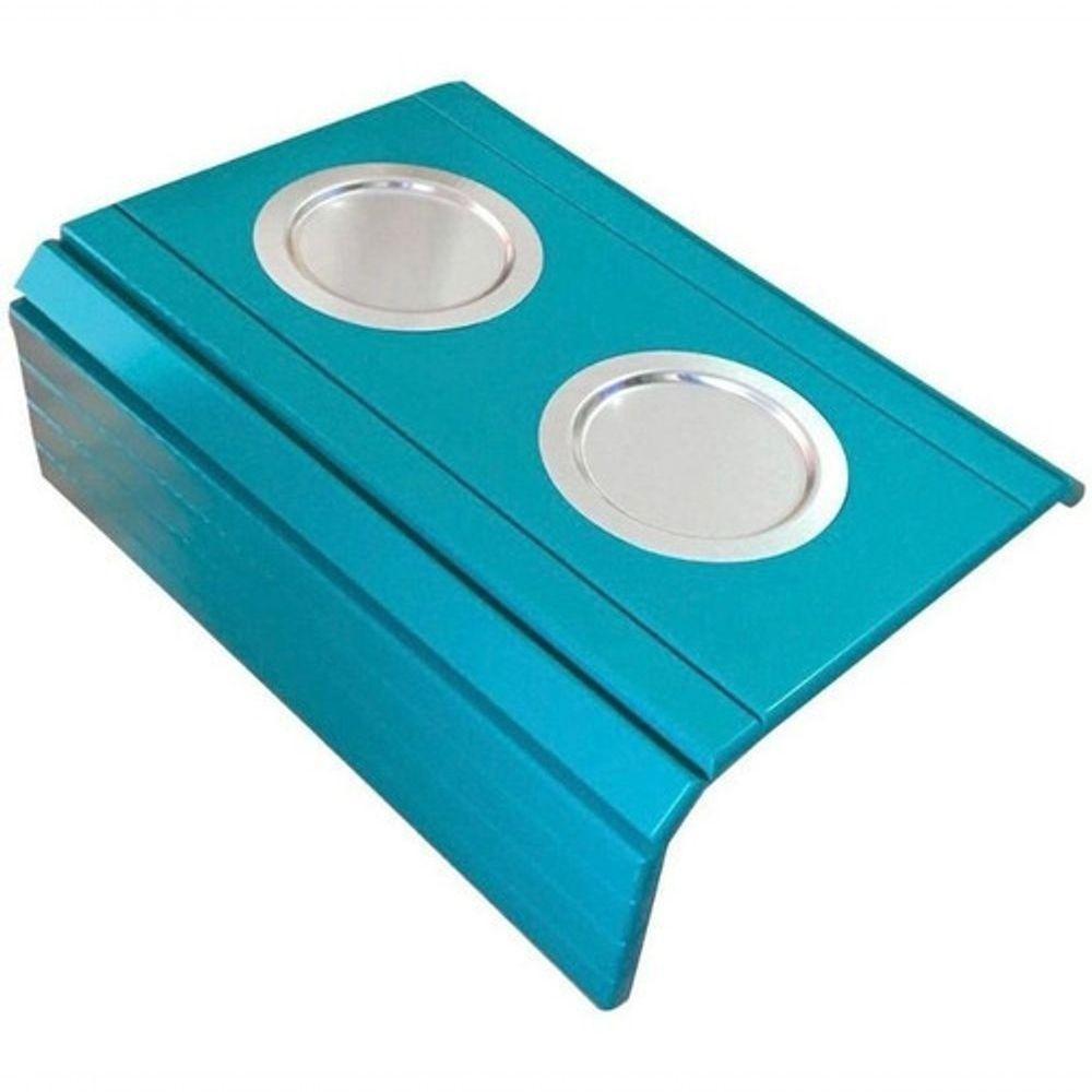 Esteira Laqueada Apoio Sofá Azul Tiffany - 1