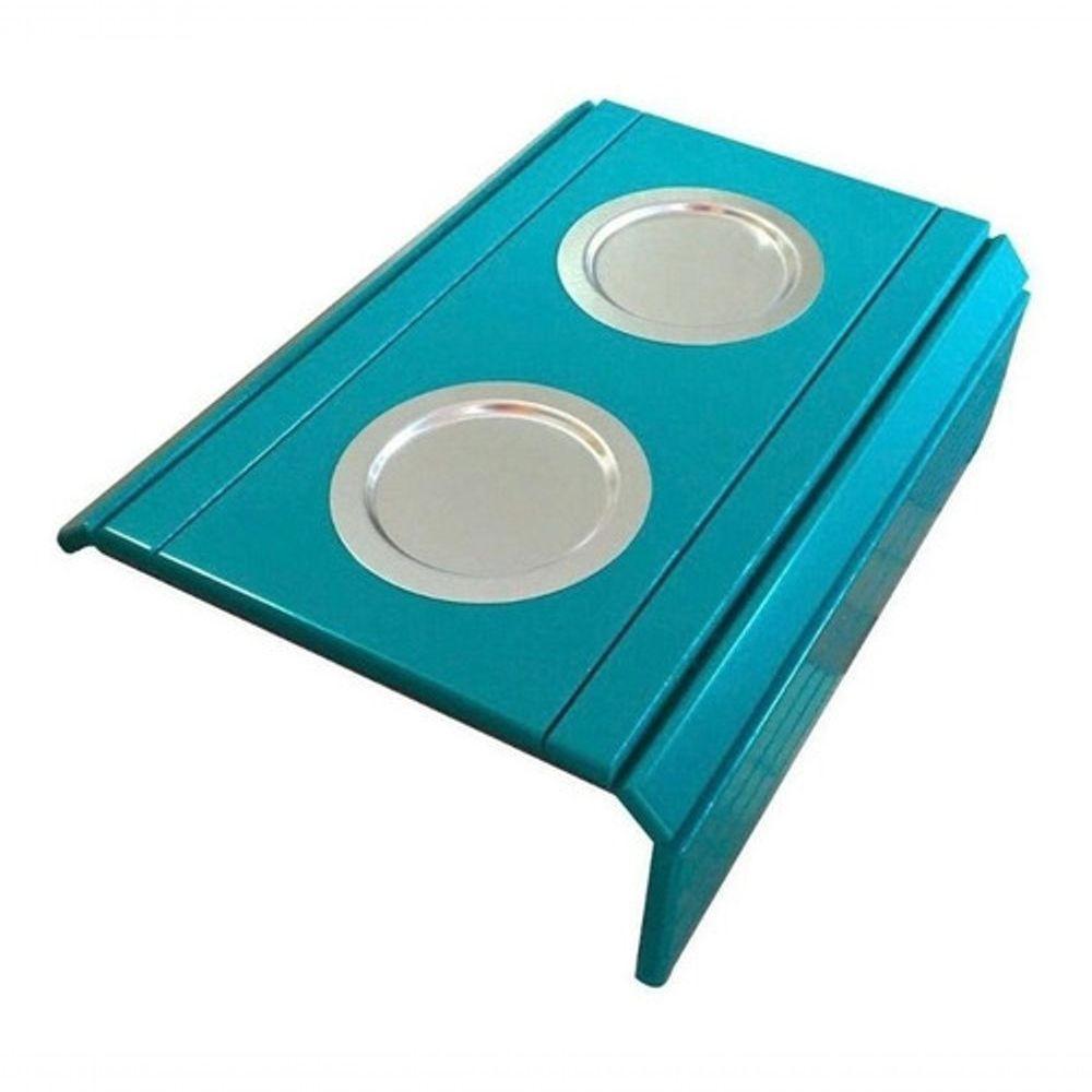 Esteira Laqueada Apoio Sofá Azul Tiffany - 4