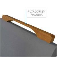Conjunto Sala De Jantar Mesa Slim Pé Palito E 4 Cadeiras Veludo Safira Móveis Mundial Off White