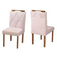 Conjunto Sala De Jantar Napole Mesa Redonda 1,2m E 4 Cadeiras - Móveis Mix Off White E Nude