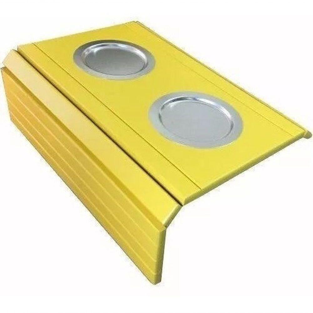 Esteira Laqueada Apoio Sofá Copo Amarelo - 4