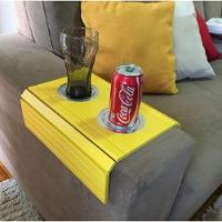 Esteira Laqueada Apoio Sofá Copo Amarelo - 5