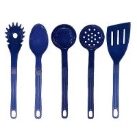 Jogo Conjunto De Talheres Nylon Utensílios Azul 5 Peças - 1