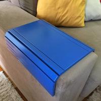 Esteira Laqueada Apoio Suporte Sofá Lisa Azul Bic - 26