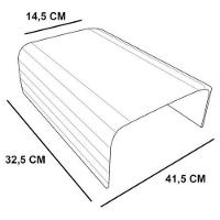 Kit 02 Esteiras Laqueada Apoio Sofá Lisa Nude - 2