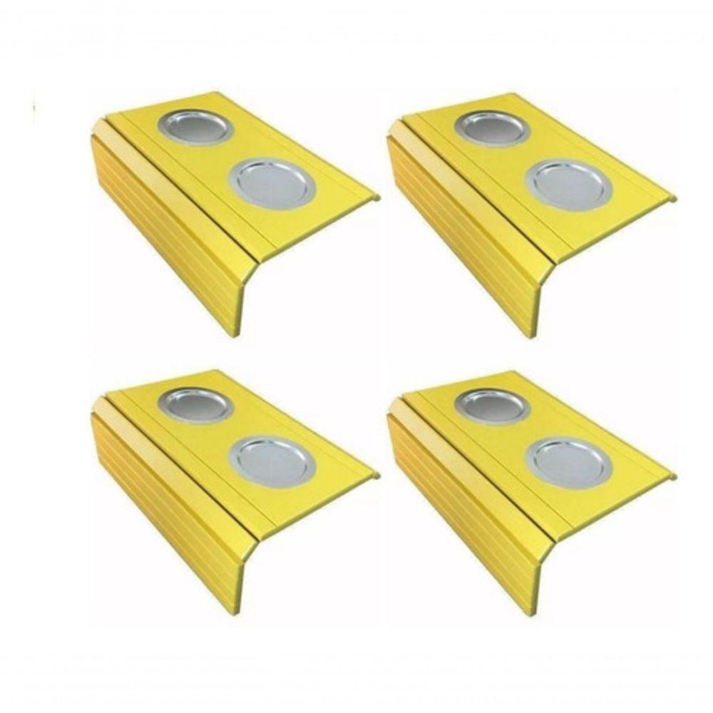 Kit 04 Esteira Laqueada Sofá Amarelo - 1