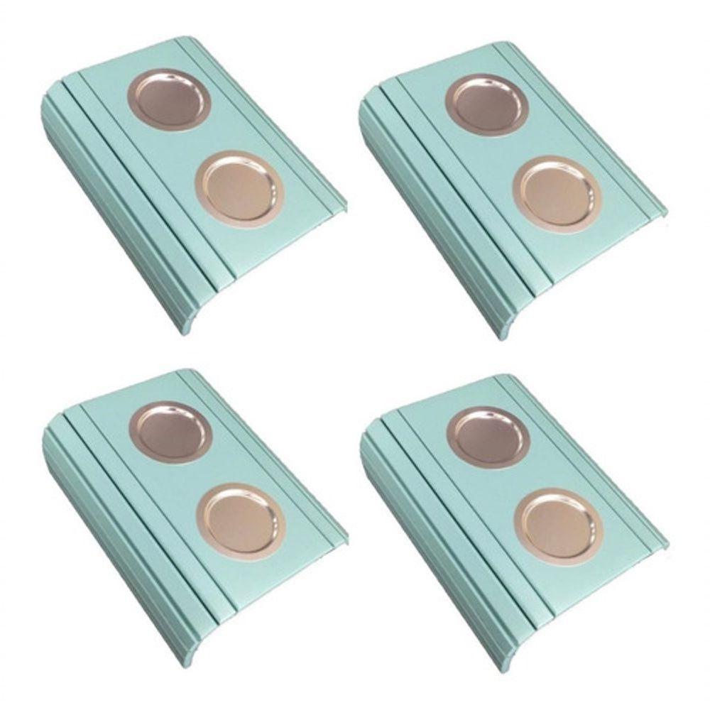 Kit 04 Esteira Laqueada Sofá Azul Bebe - 1