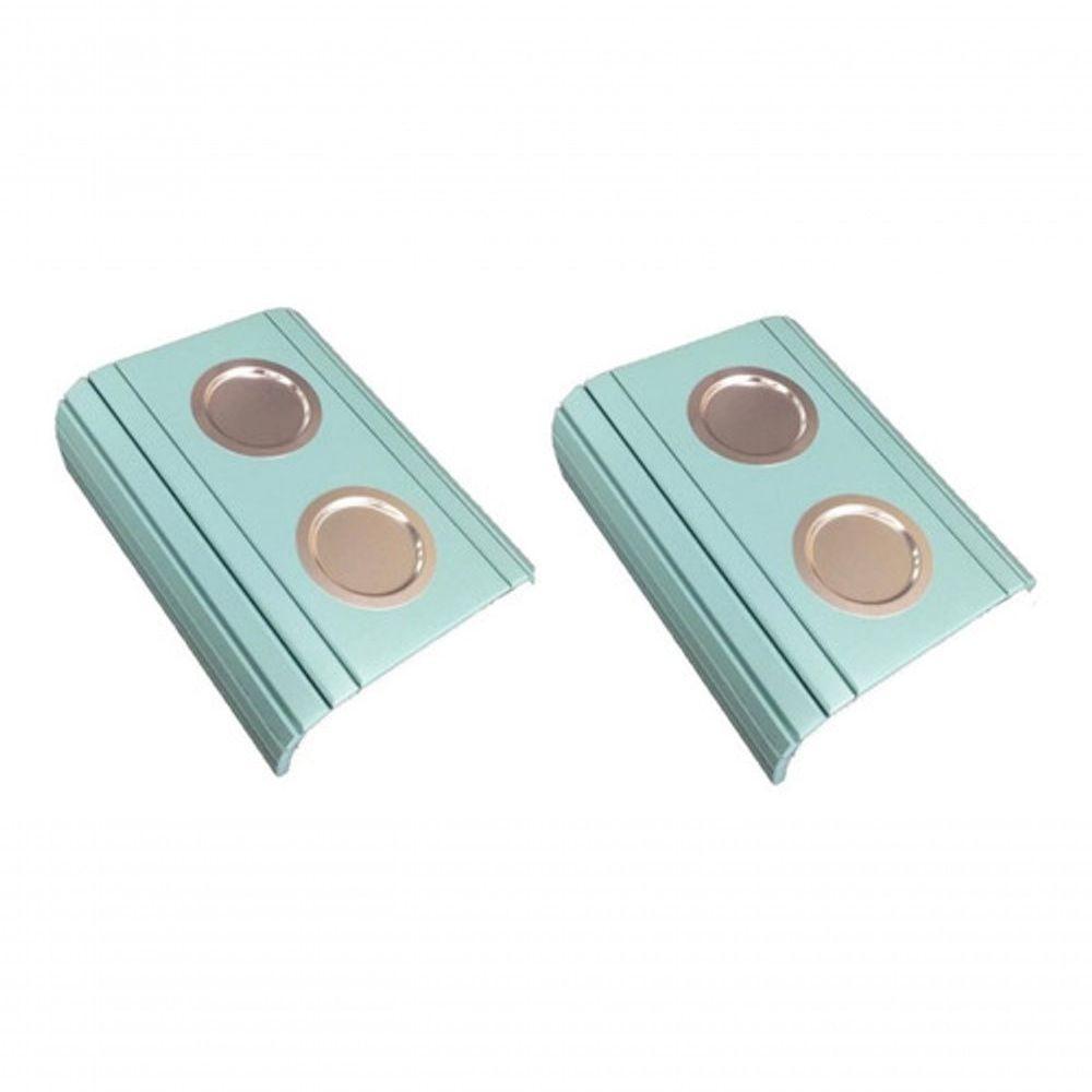 Kit 04 Esteira Laqueada Sofá Azul Bebe - 5