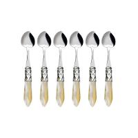 Jogo 6 Peças Colher Bolo Sobremesa Coração Aladim Bugatti - 1